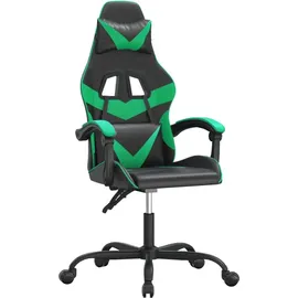 vidaXL Gaming-Stuhl Drehbar Schwarz und Grün PC