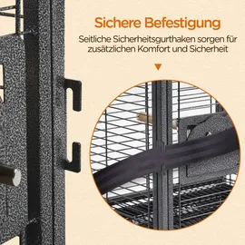 Yaheetech Vogelkäfig Reisevogelkäfig 2 Sitzstangen 0 x 0 x 0 cm schwarz