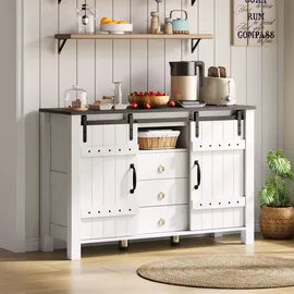 stilvora Buffetschrank 120 x 80 x 40 cm Weiß