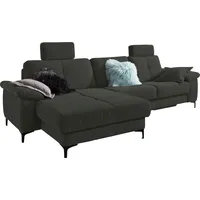 Candy 3C Carina Ecksofa »Burnaby L-Form«, 2 Kopfstützen, optional mit Schlaf- und motorischer Relaxfunktion grau