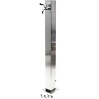 Wiltec eckige Wasserzapfstelle aus Edelstahl 95 cm, Wassersäule mit