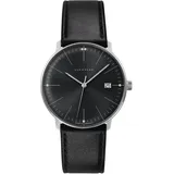 JUNGHANS max bill Herren-Armbanduhr Schwarz mit Saphirglas