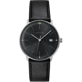 JUNGHANS max bill Herren-Armbanduhr Schwarz mit Saphirglas