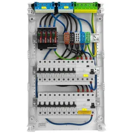 Doktorvolt Sicherungskasten Aufputz Verteilerkasten 3-reihig 36 Module 14xMCB 2xRCCB VDE Saltek Überspannungsschutz verdrahtet Verteilerschrank mit Sicherungen 515x305x96,5mm Hager Hohlwand Verteiler Abzweigklemmen Doktorvolt DV-6340-NT