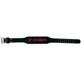 Chiba Unisex Ledergürtel, Black/Red, S