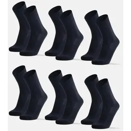 Danish Endurance COTTON CREW SOCKEN 6-Paar Schwarz 43-47
