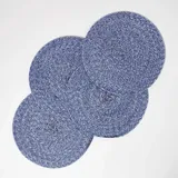 Homescapes 4er-set, Platzsets rund geflochten,