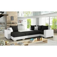 JVmoebel Ecksofa Design Ecksofa Sofa Schlafsofa Bettfunktion Couch Polster Textil, Made in Europa schwarz