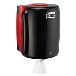 TORK Putztuchspender Performance W2 653008 schwarz, rot Kunststoff