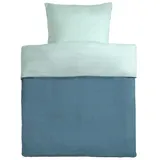 Makian Wende-Bettwäsche Mull 80 x 80 - 35 x 40 cm / Patina Mint)