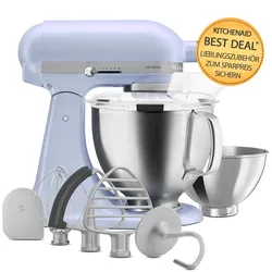 KitchenAid Artisan Küchenmaschine 4,7L 5KSM195 Aqua Sky Zubehöraktion*