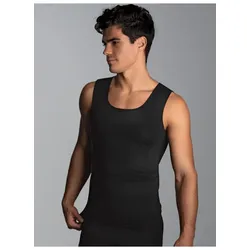 Unterhemd TRIGEMA "TRIGEMA Nahtloses Trägershirt", Herren, Gr. L, US-Größen, schwarz, 90% Polyamid, 10% Elastan, sportlich, ärmellos, Unterhemden