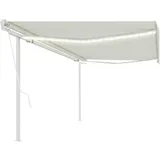 vidaXL Markise Automatisch mit LED & Windsensor 5x3 m Creme