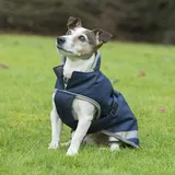 Bucas Hundemantel Freedom, Hundejacke, Polyestern, Ripstop, Navy, Gr. L, Länge 45 cm, Halsumfang 46 cm, Bauchumfang 74 cm, wasserdicht, atmungsaktiv