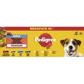 PEDIGREE DOGCARE Hundefutter Portionsbeutel Chunks in Gelee Adult 40 x 100g