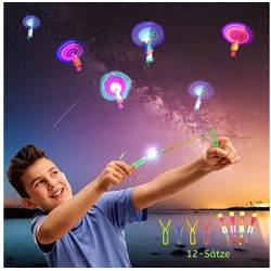 autolock Spielzeug-Hubschrauber 12 Stk LED Leuchtspielzeug Fliegendes Spielzeug Party Set, (12-tlg)