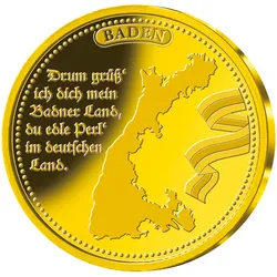 Goldprägung "Badnerlied"