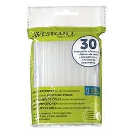 Westcott Heißklebesticks mini transparent, 30 St.