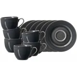 Ritzenhoff & Breker Espressotassen mit Untertassen 90 ml 6er Set