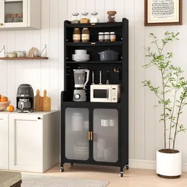 Costway Küchenbuffet 192 cm Schwarz