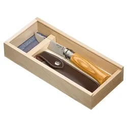 Opinel No. 8 Geschenkset - STK - olive