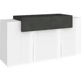 INOSIGN Kommode »Coro, Kommode, Schrank, Kredenz, grifflos«, 1 Klappe,3 Türen, Doppeltiefe Hochglanz Fronten, Breite 140,