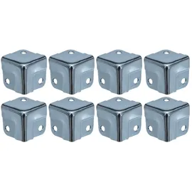 HMF 14965-09 Eckenschutz aus Metall für Koffer 8 Stück, 18 x 18 x 18 mm Silber verzinkt
