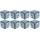 HMF 14965-09 Eckenschutz aus Metall für Koffer 8 Stück, 18 x 18 x 18 mm Silber verzinkt