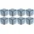 HMF 14965-09 Eckenschutz aus Metall für Koffer 8 Stück, 18 x 18 x 18 mm Silber verzinkt
