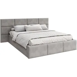 Fdm Polsterbett grau Metall, Birke, Rechteckig, 140x200 cm Schlafzimmer, Betten, Polsterbetten