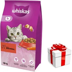 Whiskas Adult Rind und Karotte 14kg  + Überraschung für die Katze