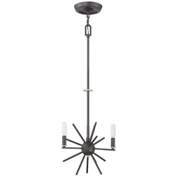 Licht-Erlebnisse Pendelleuchte NELI Bronze dunkel Metall 3x E14 bis 60W LE57573