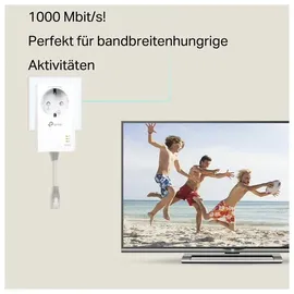 TP-Link TL-PA7017P KIT AV1000-Gigabit-Powerline-Adapter KIT mit Steckdose