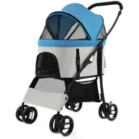 Costway 3 in 1 Hundewagen klappbar bis 15 kg Blau