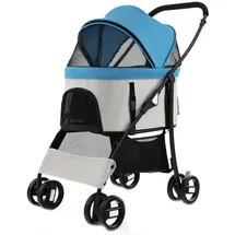 Costway 3 in 1 Hundewagen klappbar bis 15 kg Blau