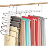 Platzsparender 5-in-1-hosenbügel, 2-teiliges Hosenbügel-set, Multifunktionaler, Faltbarer, Rutschfester Hosenhalter, Mehrfach-aufhängebügel Für Schals, Jeans, Kleidung, Handtücher