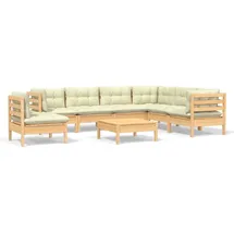 vidaXL Garten-Lounge-Set 8-tlg. beige Kiefer