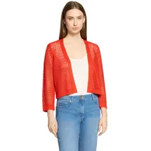 Betty Barclay Strickjacke mit Lochmuster Rot 42