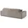 Livora Eckcouch Cord Velours 2-Sitzer Grau