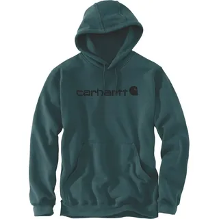 CARHARTT Logo Loose Fit Kapuzenpullover - Greenstone - L