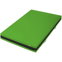 ALPIDEX Weichbodenmatte Matte Turnmatte Fallschutz 200 x 100 x 20 cm mit Anti-Rutschboden und Tragegriffen, Farbe:grün