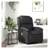 vidaXL Massagesessel Relaxsessel Leder 55,2 x 99,5 x 74,5 cm Schwarz mit Fernbedienung