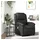 vidaXL Massagesessel Relaxsessel Leder 55,2 x 99,5 x 74,5 cm Schwarz mit Fernbedienung