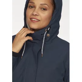 POLARINO Funktionsparka POLARINO, Damen, Gr. 40, blau (marine), Web, Obermaterial: 54% Polyester, 46% Baumwolle. Futter: 100% Polyester. Futter Rückenteil: 100% Polyester.