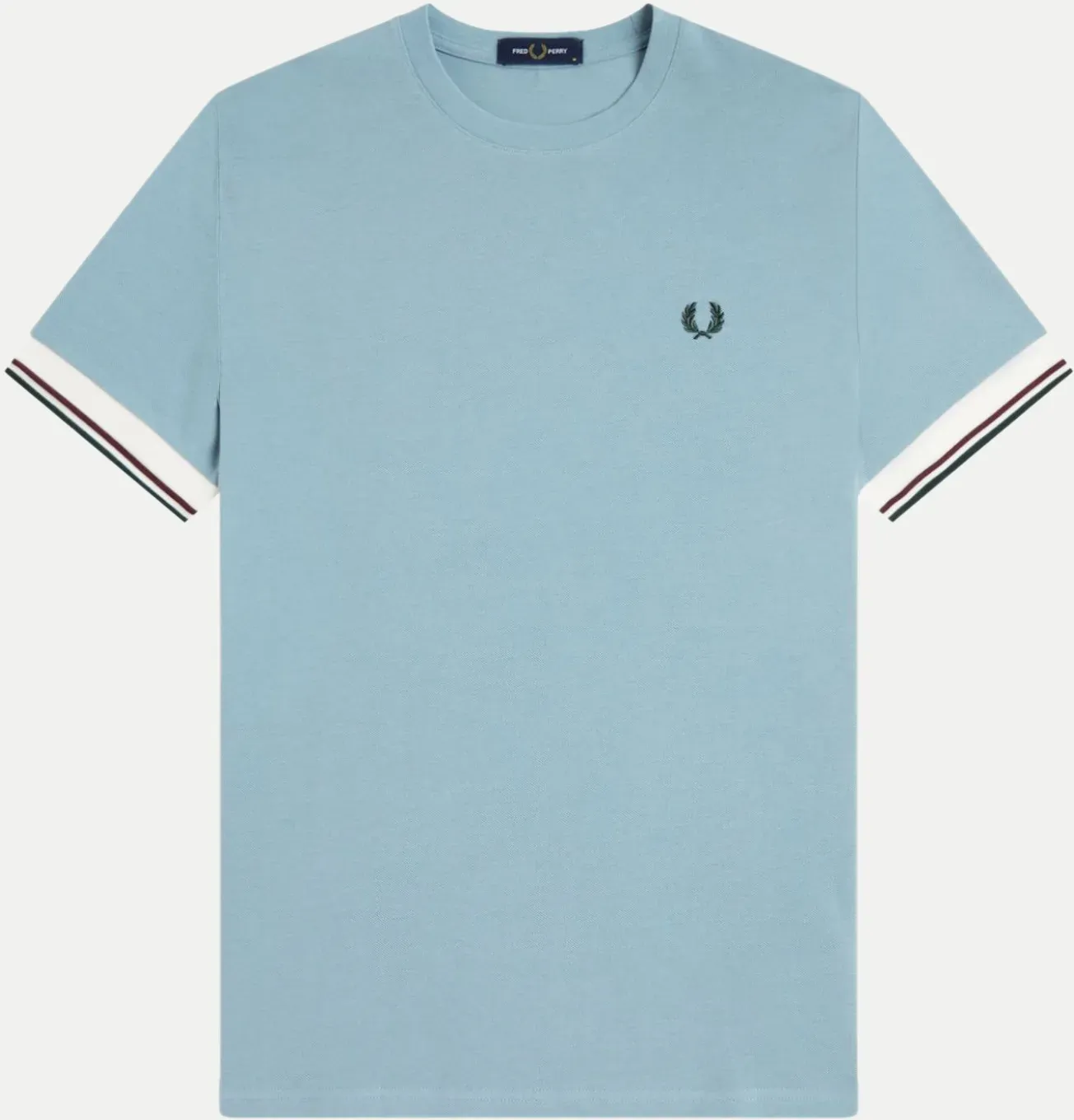 T-Shirt mit Kontrast-Bündchen Blau XXL