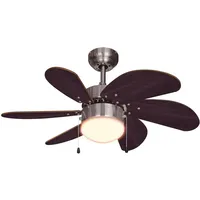 ETC Shop RGB LED Deckenventilator, Zugschalter Vor-Rücklauf, D 75