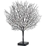 Lunartec Moderner Lichterbaum mit 25 warmweißen LEDs, 50 cm, schwarz