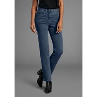 Arizona Gerade Jeans "Annett", Damen, Gr. 20, K + L Gr, blau (blau stone), Jeans, Obermaterial: 98% Baumwolle, 2% Elasthan, clean, Basic, normal lang, Jeans, bequeme Passform, 5-Pocket-Style, hohe Taille, Topseller