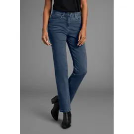 Arizona Gerade Jeans "Annett", Damen, Gr. 20, K + L Gr, blau (blau stone), Jeans, Obermaterial: 98% Baumwolle, 2% Elasthan, clean, Basic, normal lang, Jeans, bequeme Passform, 5-Pocket-Style, hohe Taille, Topseller