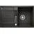 links Flächenbündig silgranit schwarz Handbetätigung 770 x 490 mm